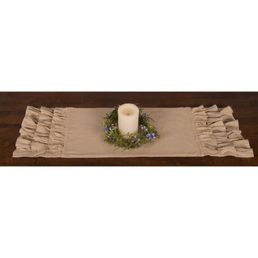 Meadowpark Table Runner Triple Ruffle Edge T4111012 - The Fox Decor